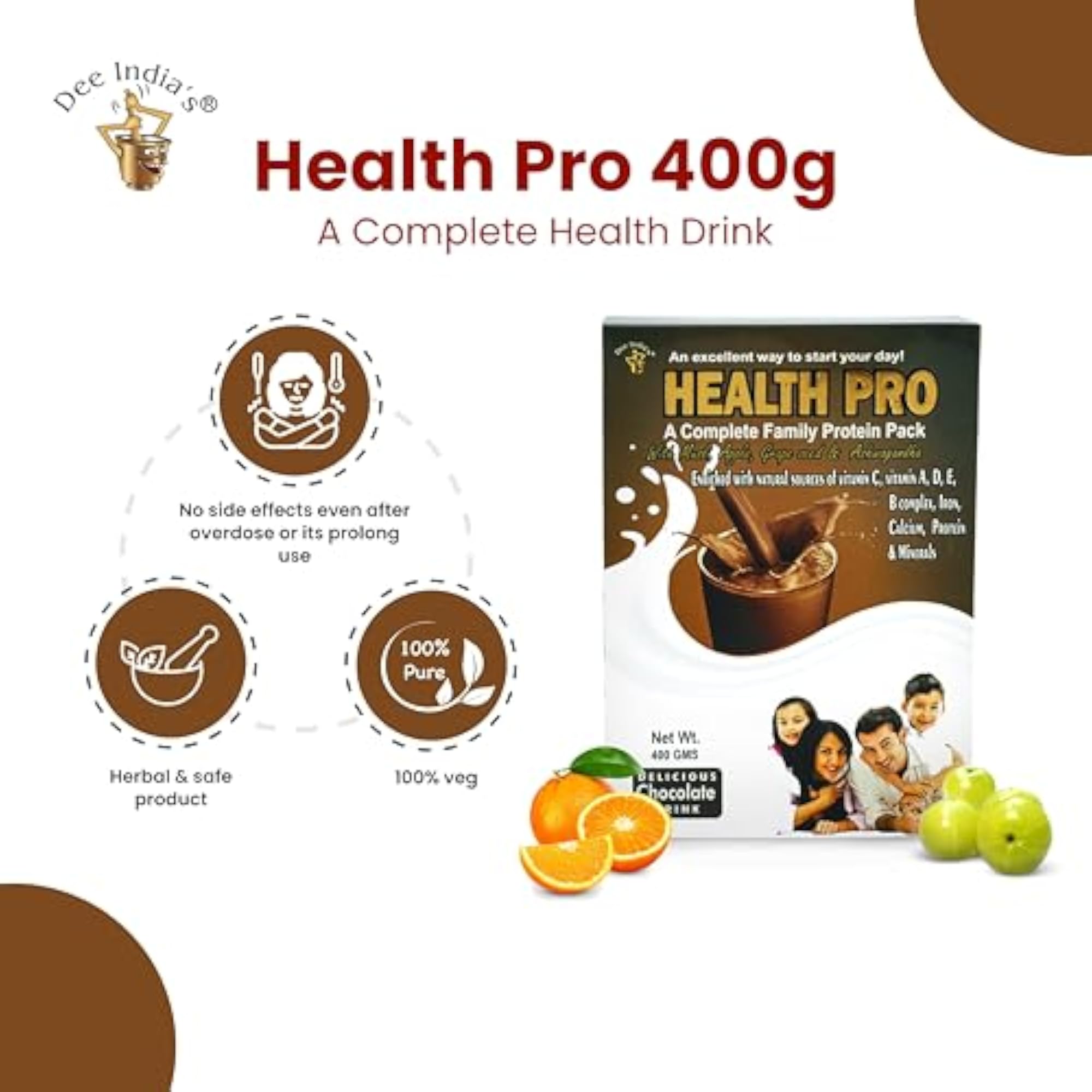 DEE HERBALS 100% Natural Ayurvedic Health Pro Powder