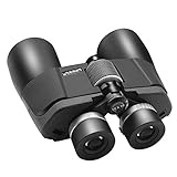 【Potente y versátil de usar】Los potentes prismáticos vienen con armadura antideslizante en la superficie, asegurando un agarre cómodo. Nivel IPX6 lleno de nitrógeno impermeable y antivaho, perfecto para actividades al aire libre como observación de aves, observación de ballenas, viajes, caza y observación de estrellas, etc.