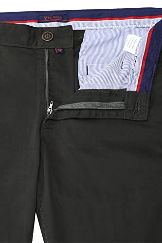 Image of Van Heusen Men's Regular Fit Mid Rise Solid Satin Chinos with Stretch