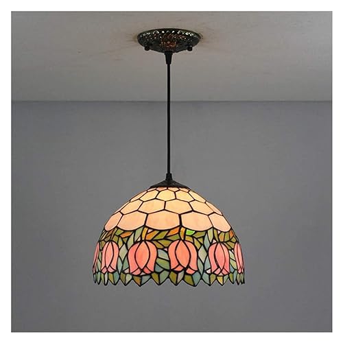Suspension style rétro tulipe avec abat-jour fil de fer coloré - 4