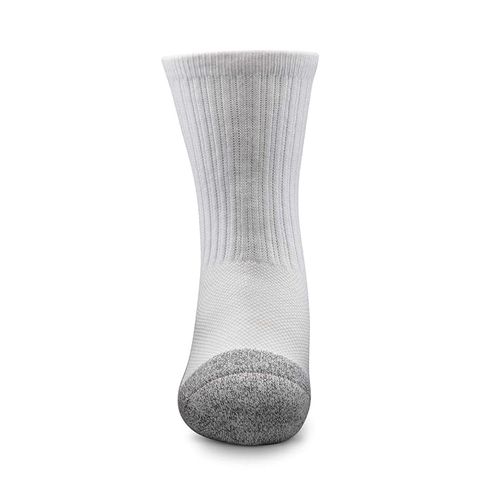Dr. Comfort Transmet Unisex Crew Socks for Partial Foot Amputation, with Fiber Padding in Heel and Forefoot - Large, White4