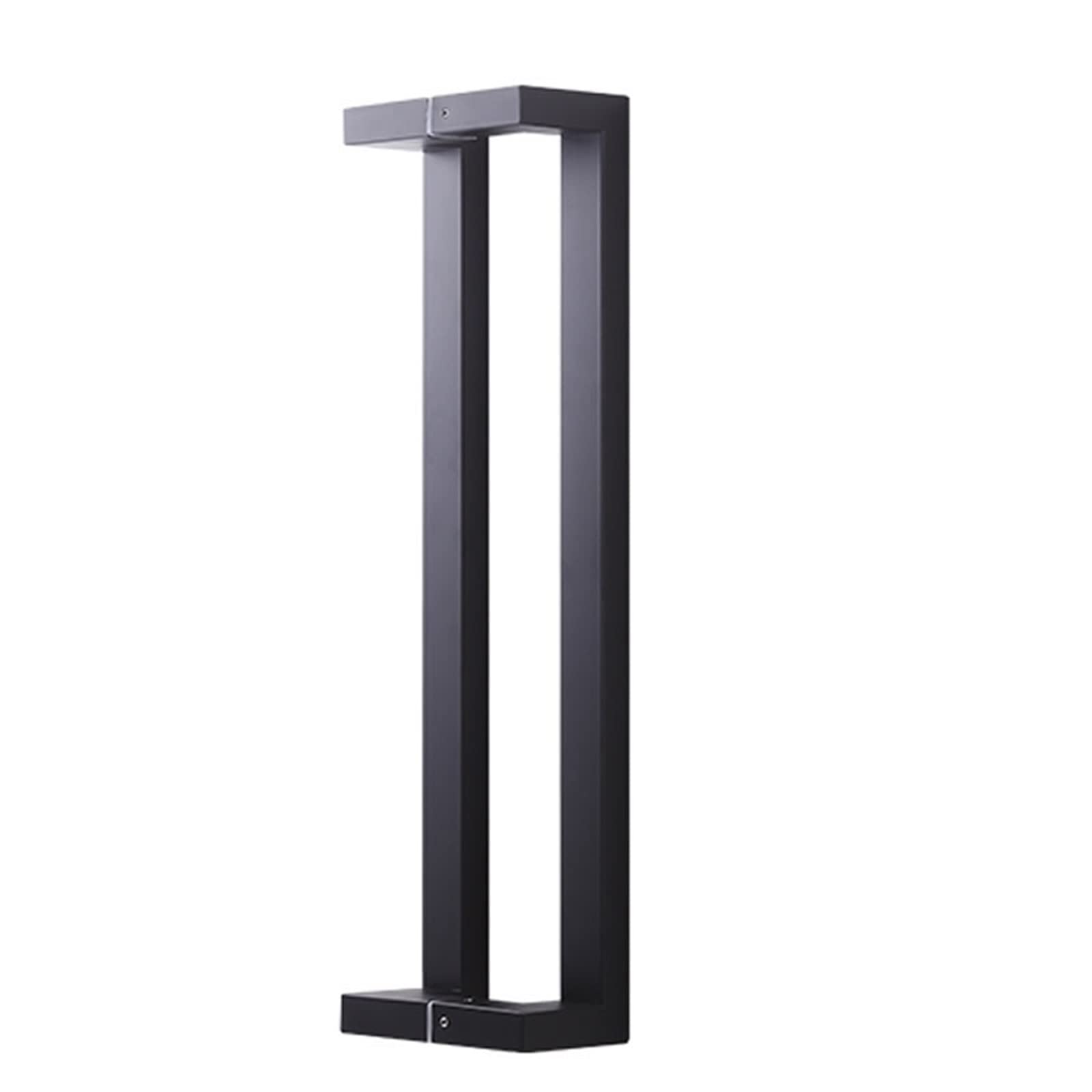 Mango de tubo cuadrado de doble curva, negro mate esmerilado, material grueso de acero inoxidable, KTV, mango de baño