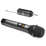 Wireless Microphone, TONOR UHF Metal Cordless Handheld Mic System with Rechargeable Receiver, for Karaoke, Singing, Party, Wedding, DJ, Speech, 200ft (TW-620)