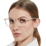 MARE AZZURO Computer Reading Glasses Women Blue Light Blocking Readers 0 1.0 1.25 1.5 1.75 2.0 2.25 2.5 2.75 3.0 3.5 4.0 5.0 6.0 (Transparent, 1.50)