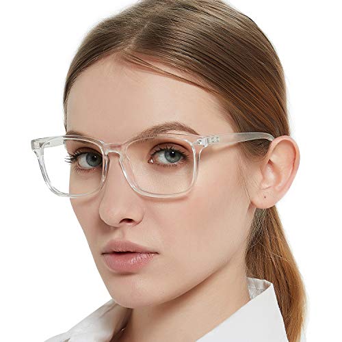 MARE AZZURO Computer Reading Glasses Women Blue Light Blocking Readers 0 1.0 1.25 1.5 1.75 2.0 2.25 2.5 2.75 3.0 3.5 4.0 5.0 6.0 (Transparent, 1.50)