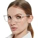 MARE AZZURO Computer Reading Glasses 5.0 Women Blue Light Blocking Readers 500 Transparent Lightweight Reader 5.00
