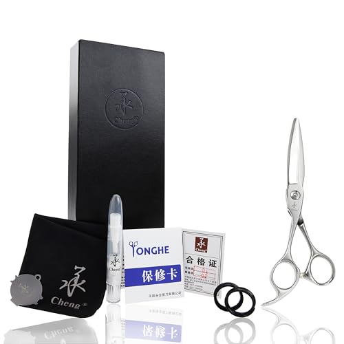 Tijeras de corte zurdo UA-60GA ideales para salones con acero Japón 440C