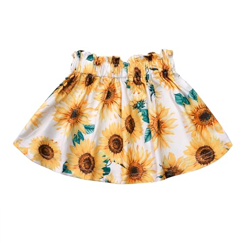 Image of Akyzic Little Girl Skirt Outfit Two Piece Spring Summer Outfit Butterfly Dress Cat Print Skirt Toddler Girl Outfit Set