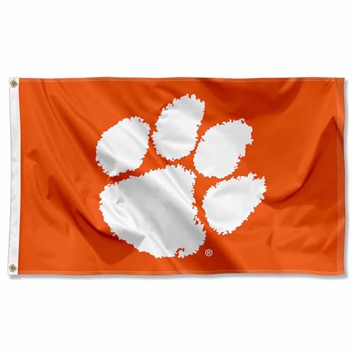College Flags & Banners Co. Clemson Tigers Orange Logo 3x5 Grommet Flag