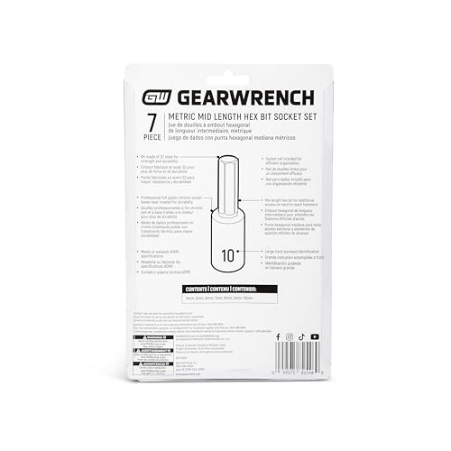 Hex Bit Socket Set GEARWRENCH 82546 pour vis six pans intérieurs