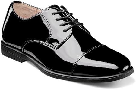 Florsheim Reveal Cap Toe Jr Boys ToddlerYouth Oxford 4 M US Big Kid BlackPatent | Image 3