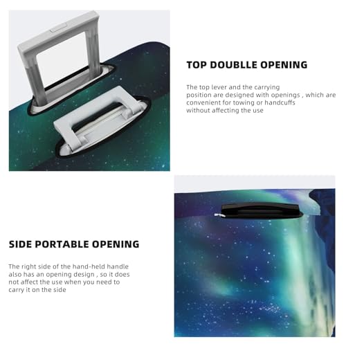 Luggage Cover Protector Washable Stretch Suitcase Protector Northern Lights Suitcase Cover Anti-Scratch Travel Baggage Covers Fits 18-32 Inch Luggage Protectors, Medium, Black4