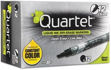 EnduraGlide Dry Erase Marker, Black, Dozen