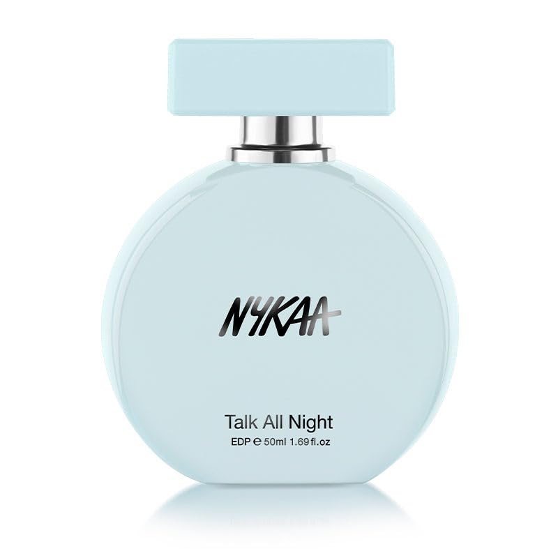 Image of Nykaa Talk All Night Eau de Parfum, Oriental Floral Woody Scent with Amber and Cedarwood, 50ml