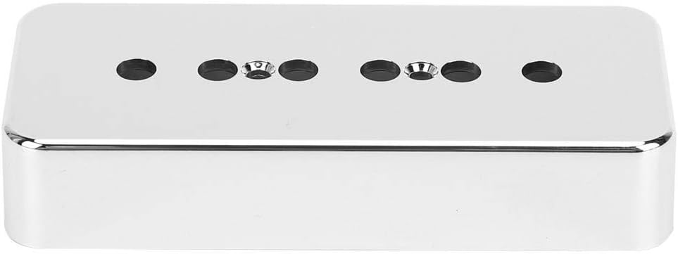 2Pcs Guitar Pickup Cover Soapbar Pickup Covers Silver Chrome-Plating ABS Musical Instrument Accessories Compatible with P90 Electric Guitar image 4