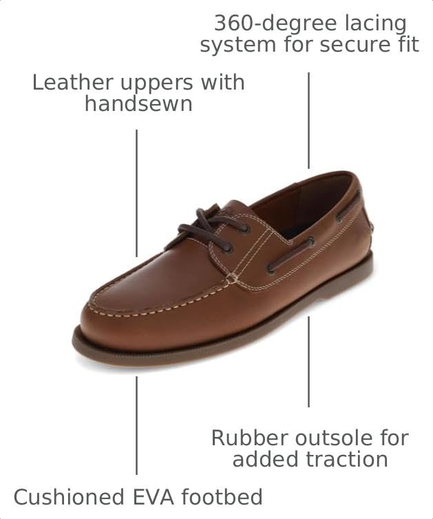 Image of DOCKERS Mens Vargas Classic Leather Boat Shoe | Casual Shoes