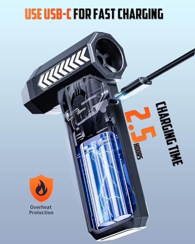 Compressed Air Duster 150 000RPM 4 Gear Adjustable Super Power Air Blower Electric Air Dus - image 6