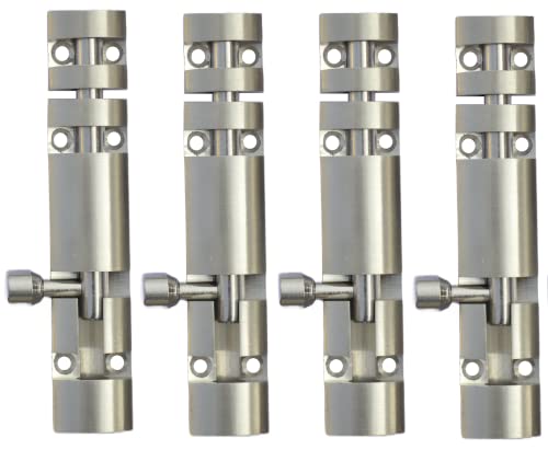 Image of DHAKAD TOWER BOLT STAINLESS STEEL ZYLO 4 INCH, PACK OF 4 PCS