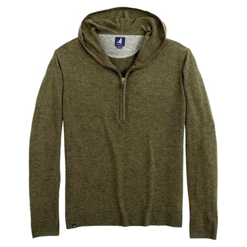 johnnie-O Men's Mitch Wool Cashmere Blend 1/4 Zip Hoodie, Rover3