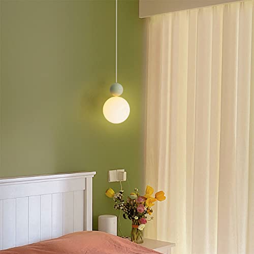 Lampe suspendue créativité verte 5W au design petit pendentif chaud pour chambre d'enfant