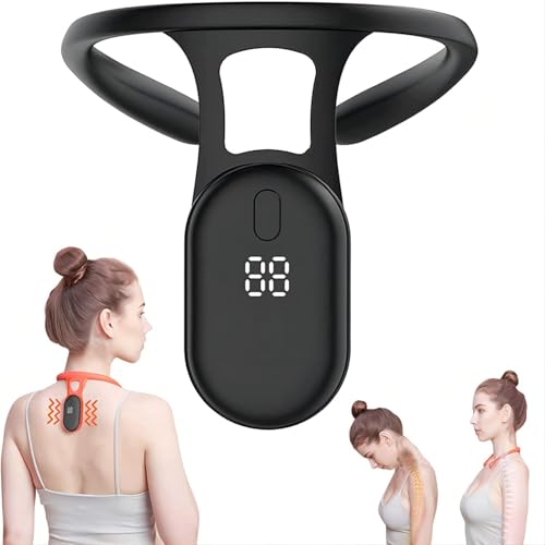 Image of Soothing Neck Posture Corrector & Vibration Reminder Device with LCD Display, Wearable Neck Massager, Portable Rechargeable Lymphatic Neck Support for Office, Study, Home & Daily Posture Training