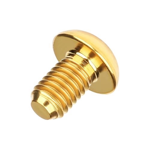Image of Titanium Bolt M4x6 8 10 12 15 20mm Hex Head Screws for Bicycle Pack of 4 (Gold, M4x6mm)