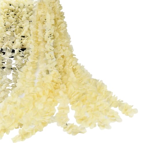 XAVSWRDE 10 Stück Künstliche Blumengirlande Kunstblumen Kirschblüten Girlande 70 Blütenblätter Künstliche Blumen Reben Girlande 100 cm Seidenblume Vine Flowers Plants für Hochzeit Zuhause Wand