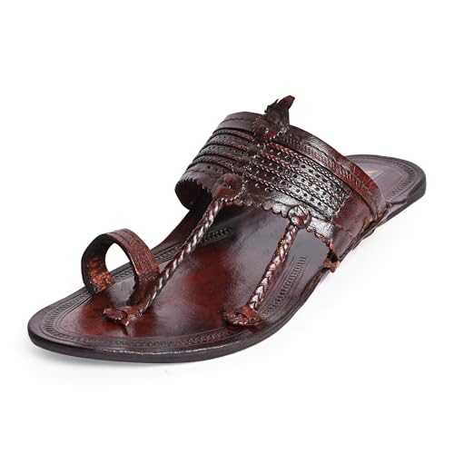 Image of Kolhapuri Chappal for Men|Kolhapuri Slippers for Men|Kolhapuri Shoes for Men|Leather Slippers for Men|Wedding Slippers for Men-A1