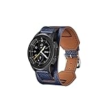  ENFYUSTR Correa de cuero de 20 mm y 22 mm for Samsung Galaxy Watch 7, 6 Classic, 5 Pro, 4, 3 y Gear S3.(Dark blue,For Galaxy Watch 7 band)