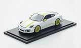 - Interieur in Schwarz Porsche Original Modellauto 911 R, weiß/acidgrün, 1:18