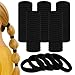 100PCS Hair Ties,Black Elastic for Women and Girls, Seamless Hair Bands for Thick Hair and Curly Hair (black)
