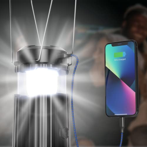 Ucgg Solar Camping Lantern With Fan，Built-In Speaker, Bluetooth Connection, Rechargeable Camping Led Light Portable Tent Fan #TOP4