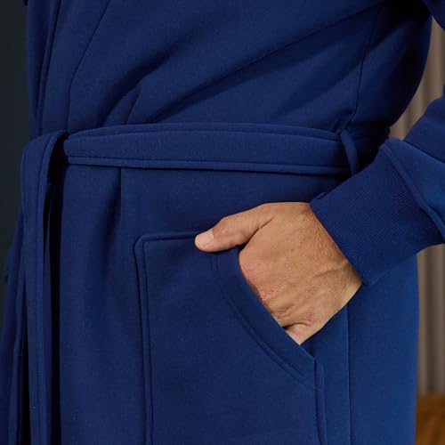 Image of Alexander Del Rossa Men's Long Sleeve Hooded Sweatshirt Robe, Mens Bathrobe