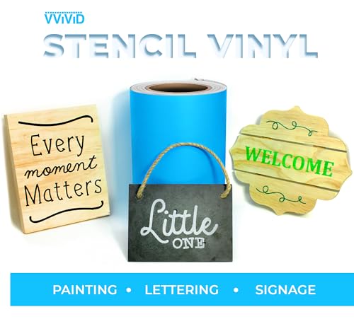 Image of VViViD Blue Stencil Vinyl Masking Tape Roll Film with Anti-Bleed Technology (0.25 inch x 150ft)