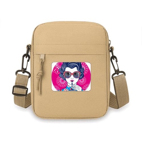 Mini sac à bandoulière pour femme petit sac à main tendance imprimé asie