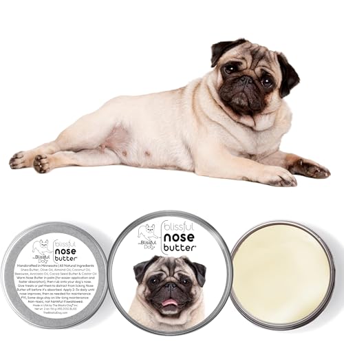 Image of The Blissful Dog Fawn Pug Nose Butter, Versatile Dog Nose Balm for Dry Nose, Handcrafted Nose Moisturizer, Easy-to-Apply Dog Essentials, Unscented, 16 oz.