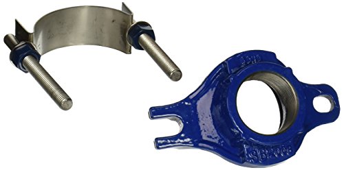 Smith-Blair Ductile Iron Saddle Clamp, Stainless Steel Single Strap, 4" Pipe Size, 2" NPT Female Outlet