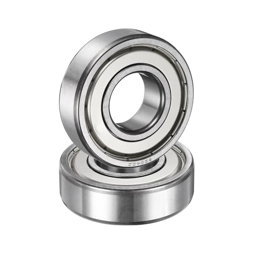 Image of sourcing map 2 Pack 6204ZZ Deep Groove Ball Bearings, 20x47x14mm Chrome Steel Double Shield Bearing for Electric Motor, Home Appliances, Garden Machinery, (ABEC5)