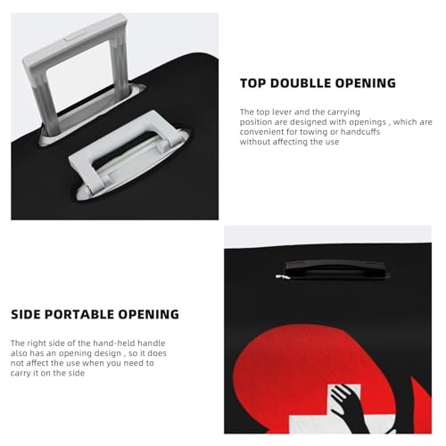 Travel Luggage Cover Swiss Flag Heart Fashion Washable Baggage Suitcase Protector Fit For Luggage X-Large4