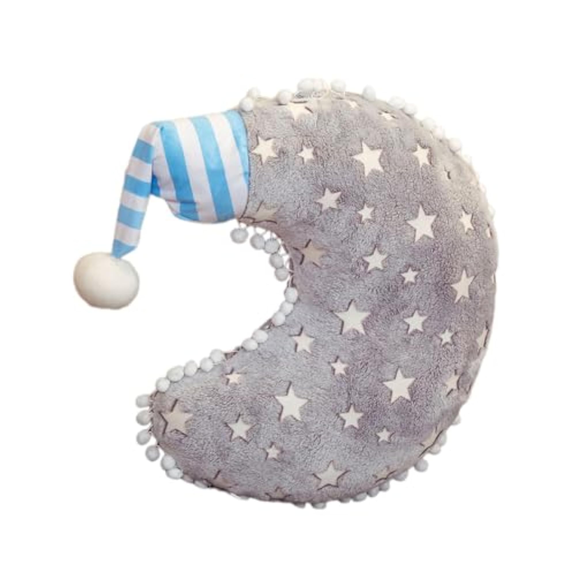 Creative Luminous Plush Pillow, Funny Moon Decor