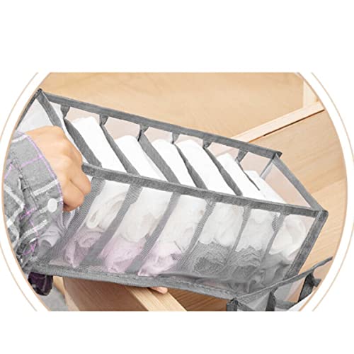 Kit 3 Colmeias Organizadora Gaveta Tela Nylon Respirável Cor:cinza