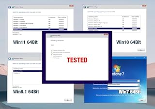 64GB Bootable USB 3.2 Driver for Windows 11/10/8.1/7/, WinPE, Password Reset, WiFi and LAN Drives, Bypass TPM Requirement, Support UEFI and Legacy, Reinstall Windows