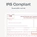 Adams 1096 Forms 2025, 1-Part Summary Transmittal Forms for 25 Recipients, Compatible with Inkjet & Laser Printers, 25 Sets per Pack, IRS Compliant (1017226)