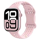 HIEHGN Correa de Silicona para Nike iWatch Ultra 2 49mm Milkshake Rosa 38/40/41/42mm Compatible con los modelos 10, 42mm, 46mm, Series 9, 8, 7, 44/45mm, SE, 6, 5, 4, 38/40/41mm
