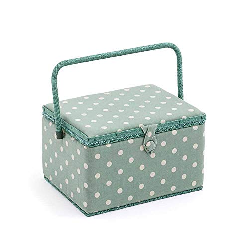 HobbyGift - Caja de costura (tamaño grande), diseño de lunares