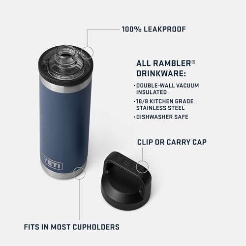 Image of YETI Rambler 18 oz Bottle, Leakproof, Vacuum Insulated, Stainless Steel with Chug Cap, Beekeeper
