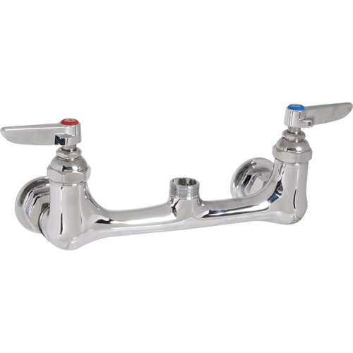 T&S BRASS EasyInstall Pre-Rinse 8" Center Base Faucet with Coupling Lead-Free 14209-40