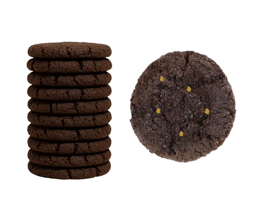 18 Carati | Ámbar Oscuro | Galleta de cacao con cáscara de naranja confitada y chocolate negro | Galletas artesanales italianas hechas a mano | Sin leche | Caja de regalo de 130 g