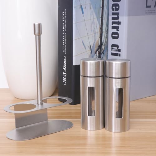 Tarros de especias con ventana transparente Zerodeko en acero inoxidable resistente para cocina 8
