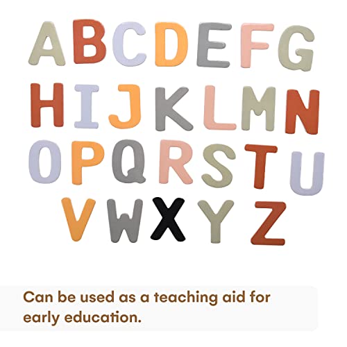 Fridge Alphabet Magnets For Toddlers - Letter Magnet For Kids - Large Magnetic Abc Toddler Toys To Stick On Refrigerator And Other Metallic Surface - Big And Colorful Letter Wood Magnets For Baby #TOP2